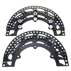 Aluminum Sprocket 6 Hole Guard Set - 8 1/2" Black