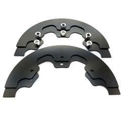 Carbon Fiber Sprocket 6 Hole Guard Set - 8" Black