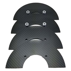 Xcel Carbon Fiber Sprocket Guard - 4 Hole 38 to 52 Teeth - 7" Black