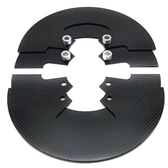 Carbon Fiber Mini Gear 4 Hole Sprocket Guard Set 6.7"
