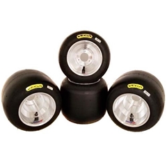 Vega MCS Yellow Thin Tires & VanK Wheel Set - Mounted