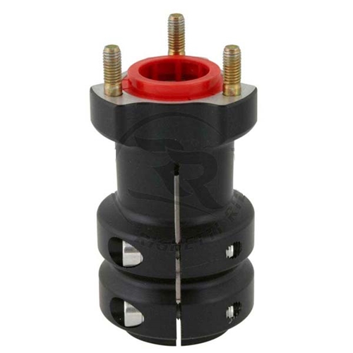 Rear Hub 40mm Black Aluminum - 115mm long - Key 8mm