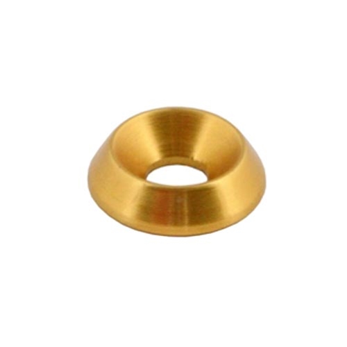 Conical Washer 1/4"-6mm x 18mm Gold Anodized