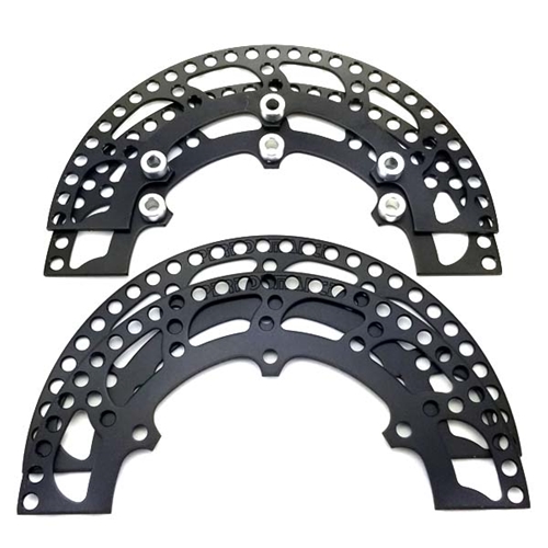 Aluminum Sprocket 6 Hole Guard Set - 8 1/2" Black
