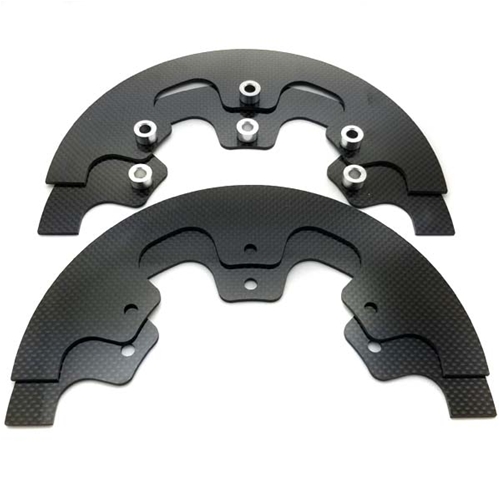 Carbon Fiber Sprocket 6 Hole Guard Set - 8 1/2" Black