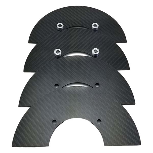 Xcel Carbon Fiber Sprocket Guard - 4 Hole 38 to 52 Teeth - 7" Black
