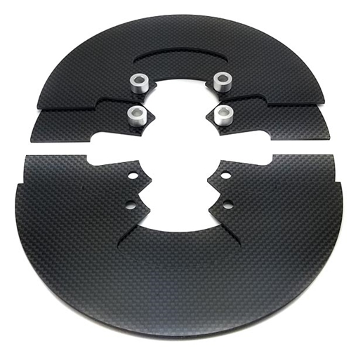 Carbon Fiber Mini Gear 4 Hole Sprocket Guard Set 8.00"