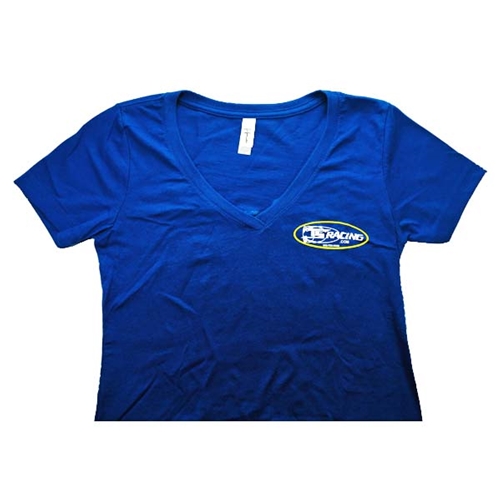 Ladies V-Neck Short Sleeve T-Shirt  - Royal Blue
