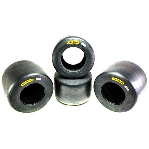 Vega MCS Yellow Dirt Oval Tire Set - Thin